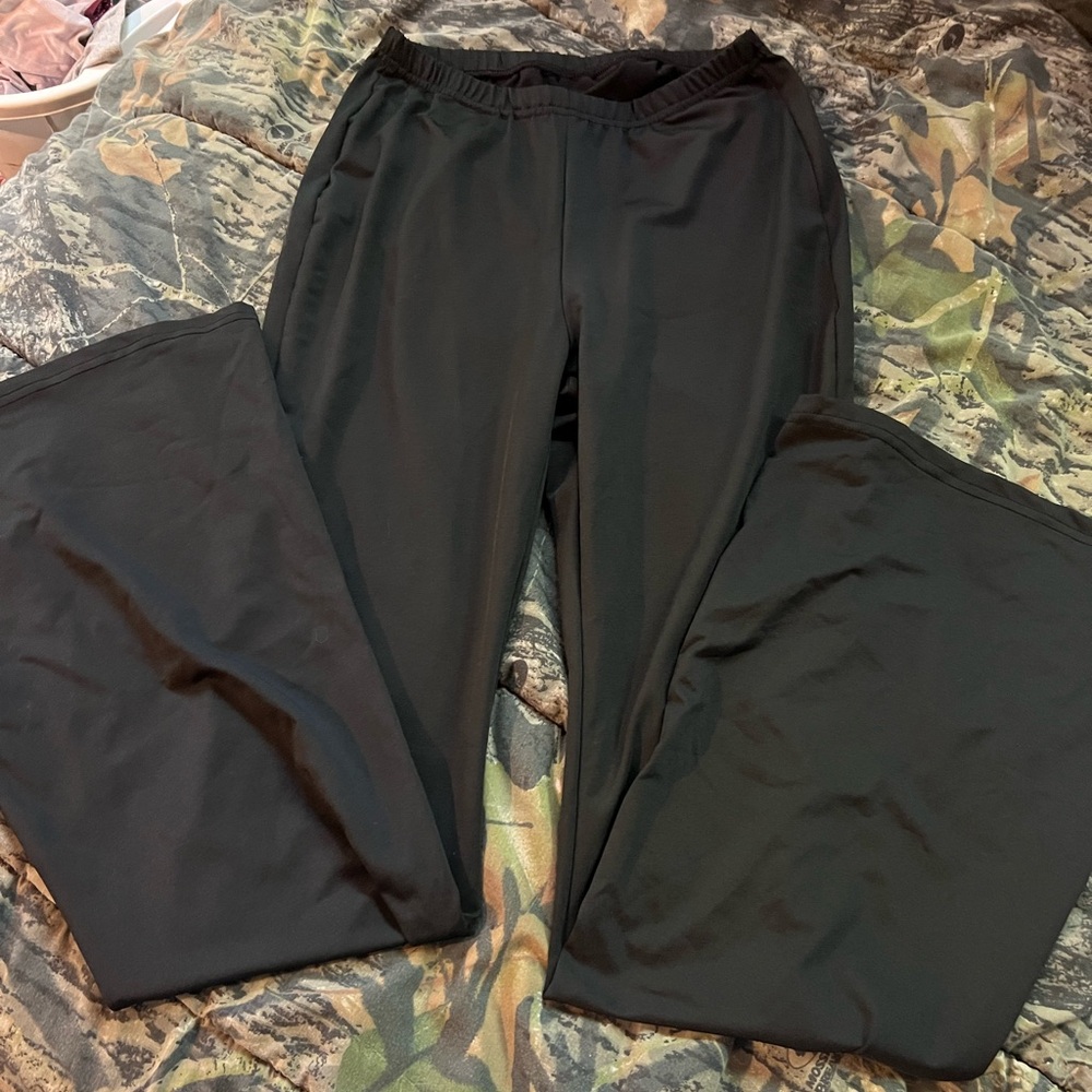 Black Elastic Waist Pants